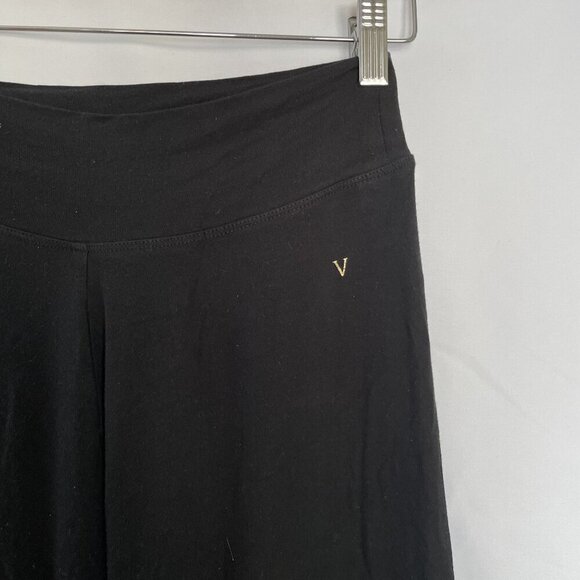 Victoria's Secret Black Wide-Leg Pants With Elastic Waistband & V Logo size XS - Picture 2 of 8